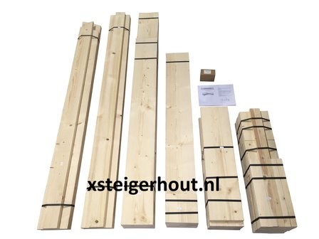 Bouwpakket zwevende hoekbank steigerhout