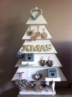 Kerstboom hout gepimpt