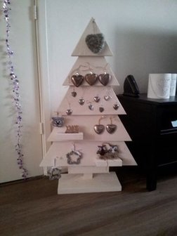 Kerstboom hout gepimpt
