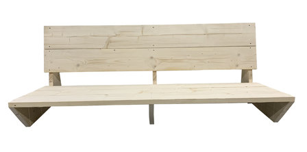 steigerhout bank laag voorkant
