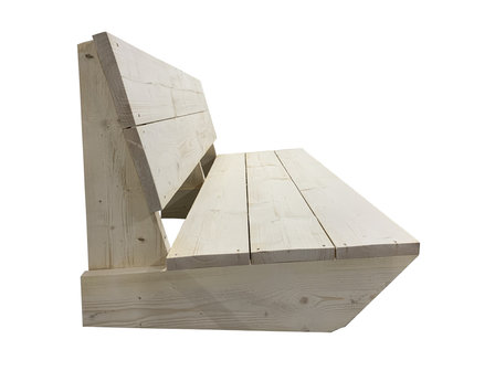 zijkant steigerhout bank laag model