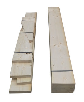 Bouwpakket lage bank steigerhout