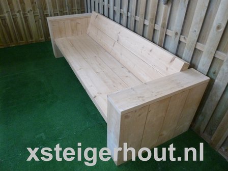 loungebank steigerhout zijkant