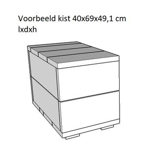 Steigerhout kist 40 cm lang