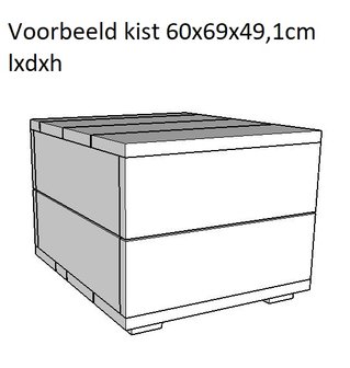 steigerhout kist 60cm lang