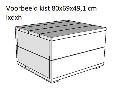 Steigerhout kist 80cm lang