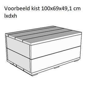 Steigerhout kist 100cm lang