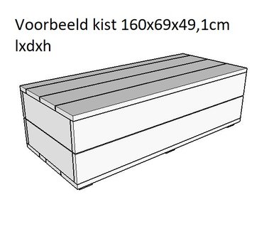 Steigerhout kist 160cm lang
