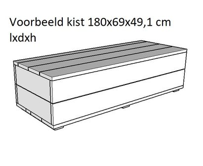 Steigerhout kist 180cm lang