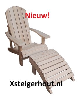 Adirondack chair with footstool