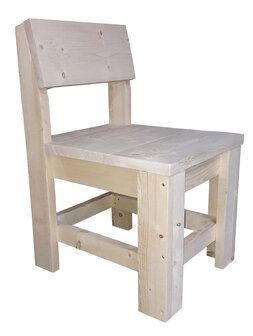 Steigerhout stoel schuin voorkant