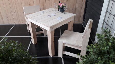 Steigerhout set 2 stoel en 1 tafel