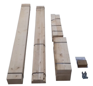 Bouwpakket demontabele steigerhout bank