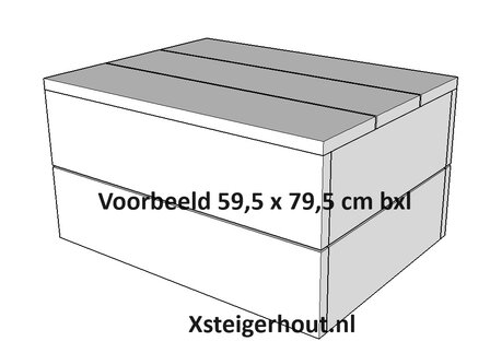 Hocker 3 planken breed