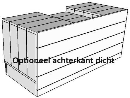 Optioneel achterkant dicht bbq meubel