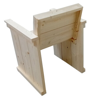 Tuinstoel steigerhout achterkant