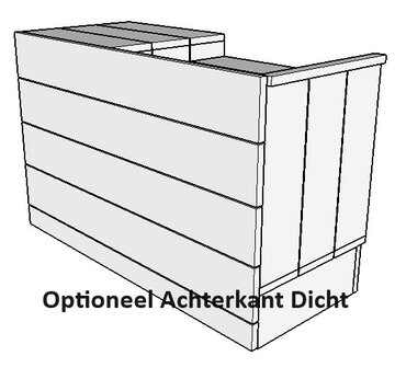 Bbq meubel met achterkant dicht