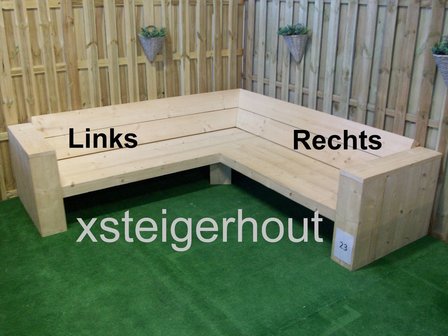 kwaadheid de vrije loop geven spelen Relatie Hoekbank steigerhout op maat - xsteigerhout