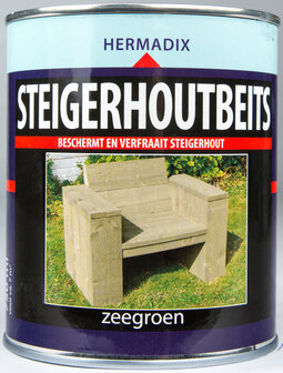 Steigerhout beits zeegroen aanbieding 2500ml 8713375012265