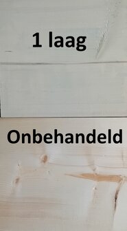 1 laag zeegroen en 1 laag onbehandeld