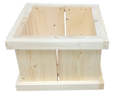 Zijkant plantenbak steigerhout