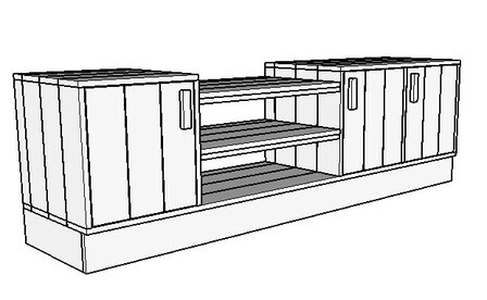 bbq meubel 300cm