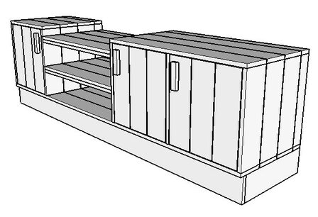 Bbq meubel 300cm