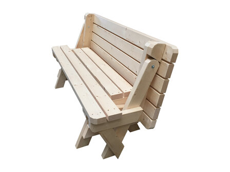 Inklapbare picknicktafel als bank