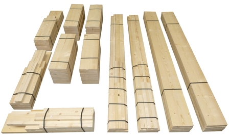 Steigerhout bouwpakket hoekbank met hoektafel