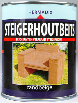 Steigerhout beits zand beige blik 750ml