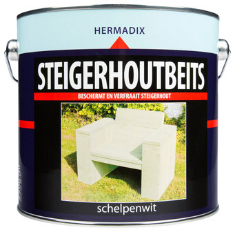 Steigerhoutbeits schelpenwit blik 2500ml