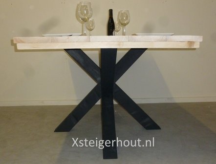 Tafel met matrixonderstel voorkant