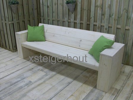 Bouwtekening loungebank steigerhout