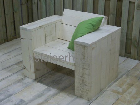 Bouwtekening loungestoel steigerhout
