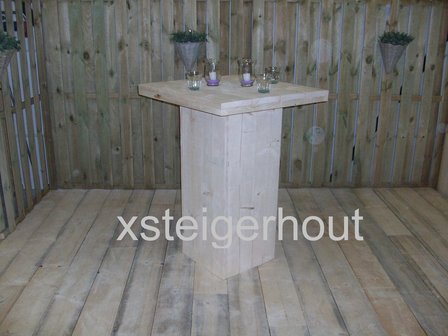 Bouwtekening Bartafel / Statafel steigerhout