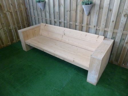 Steigerhout loungebank diep