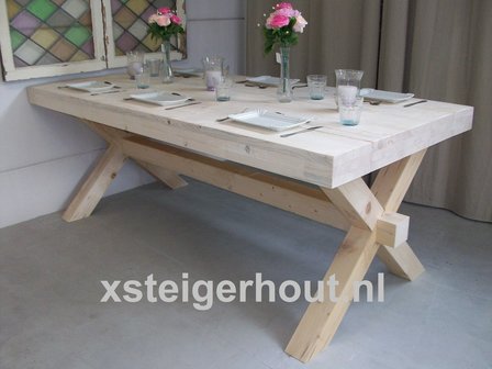 steigerhout kruispoottafel