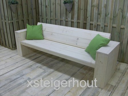 Loungebank steigerhout