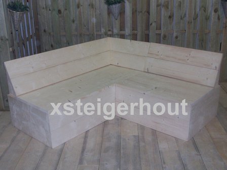 Hoekbank steigerhout