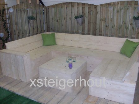 Loungeset steigerhout
