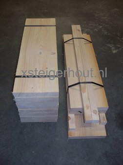Bouwpakket armleuning steigerhout