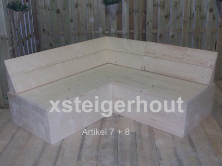 Hoekbank steigerhout