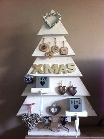 Kerstboom hout gepimpt
