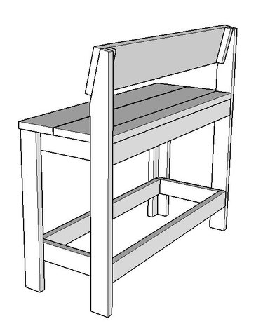 Barbank steigerhout achterkant