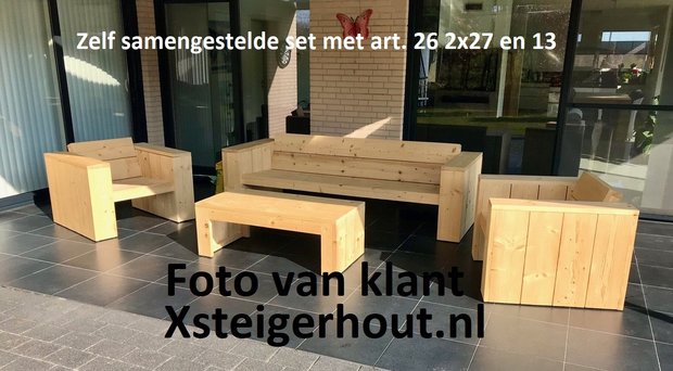 Zelf samengesteld set lounge diep klantfoto