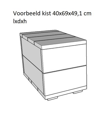 Steigerhout kist 40 cm lang