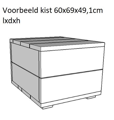 steigerhout kist 60cm lang