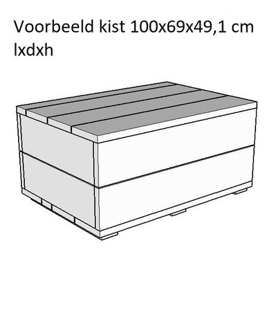 Steigerhout kist 100cm lang