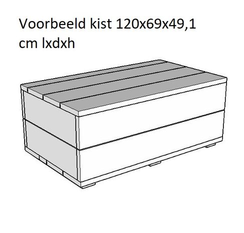 Steigerhout kist 120cm lang