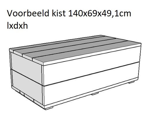 Steigerhout kist 140cm lang